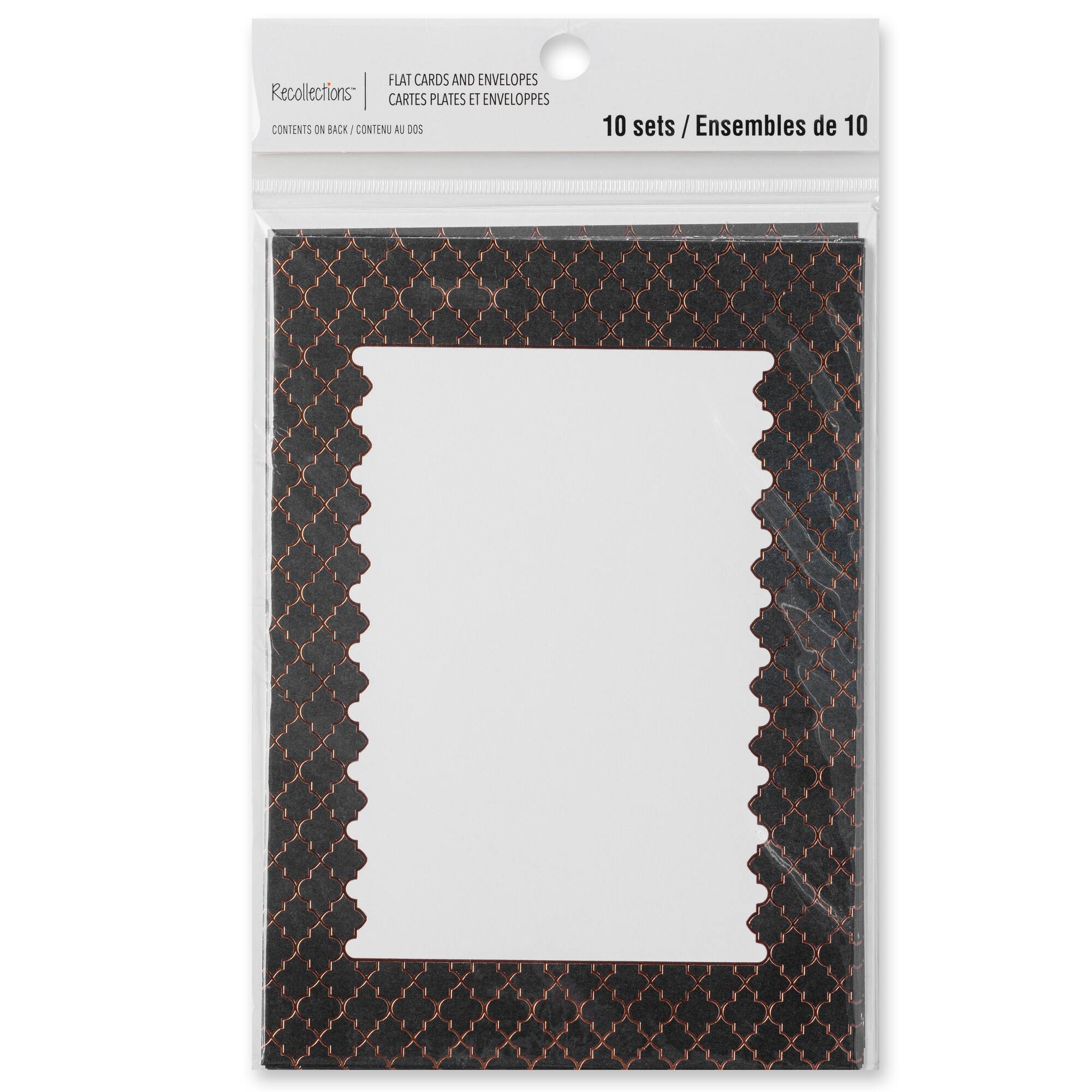Gold Geometric Flat Cards & Envelopes by Recollections™, 5" x 7"